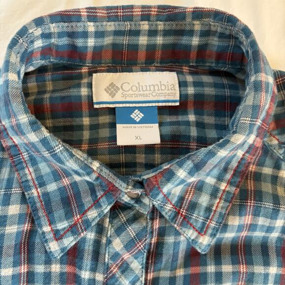 Columbia Snowy Nook Shirt Women’s XL Pink Long Sleeve Flannel Pearl Snap Western - Picture 6 of 15